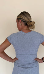 Mineral Washed Solid Cropped T-shirt