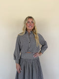 Gingham Button Down Balloon Shirt