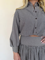 Gingham Button Down Balloon Shirt