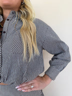 Gingham Button Down Balloon Shirt