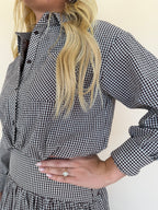 Gingham Button Down Balloon Shirt