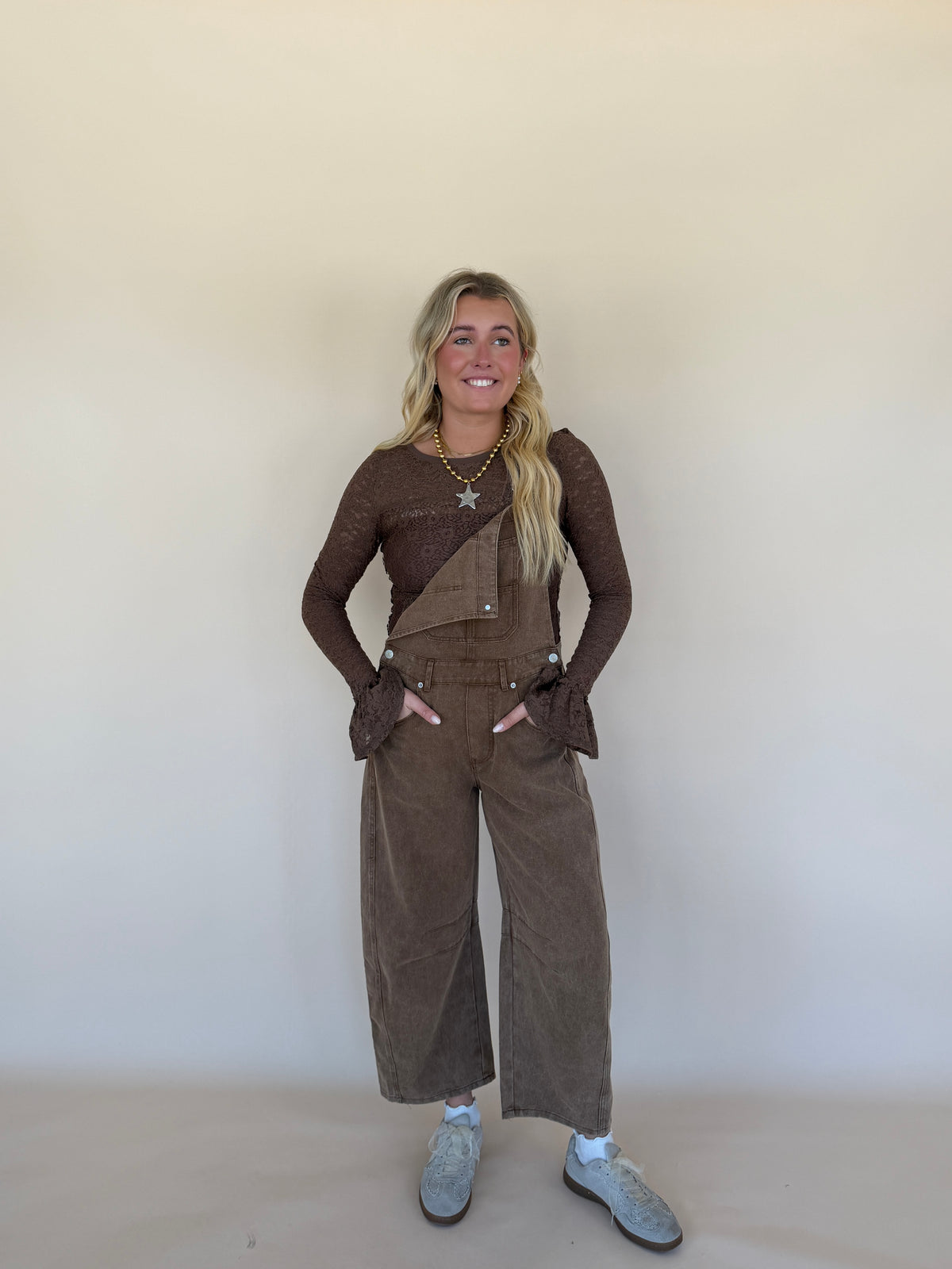 Mineral Washed Barrel Jumpsuit