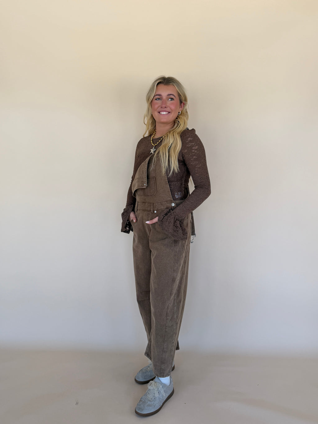 Mineral Washed Barrel Jumpsuit