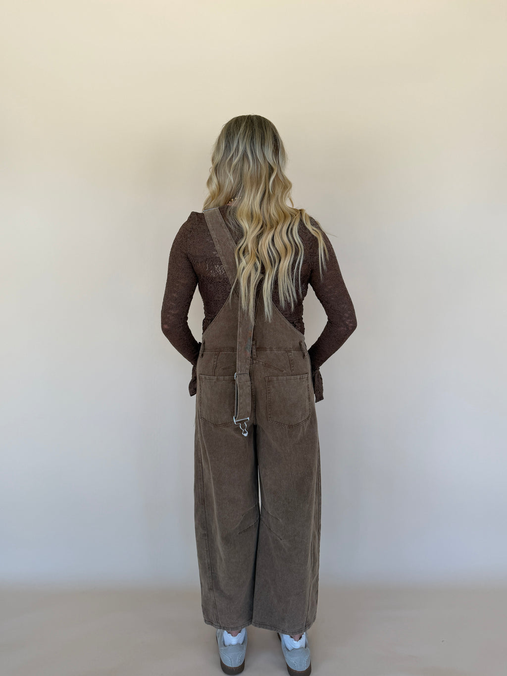 Mineral Washed Barrel Jumpsuit