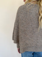 Button Cape Cardigan Sweater