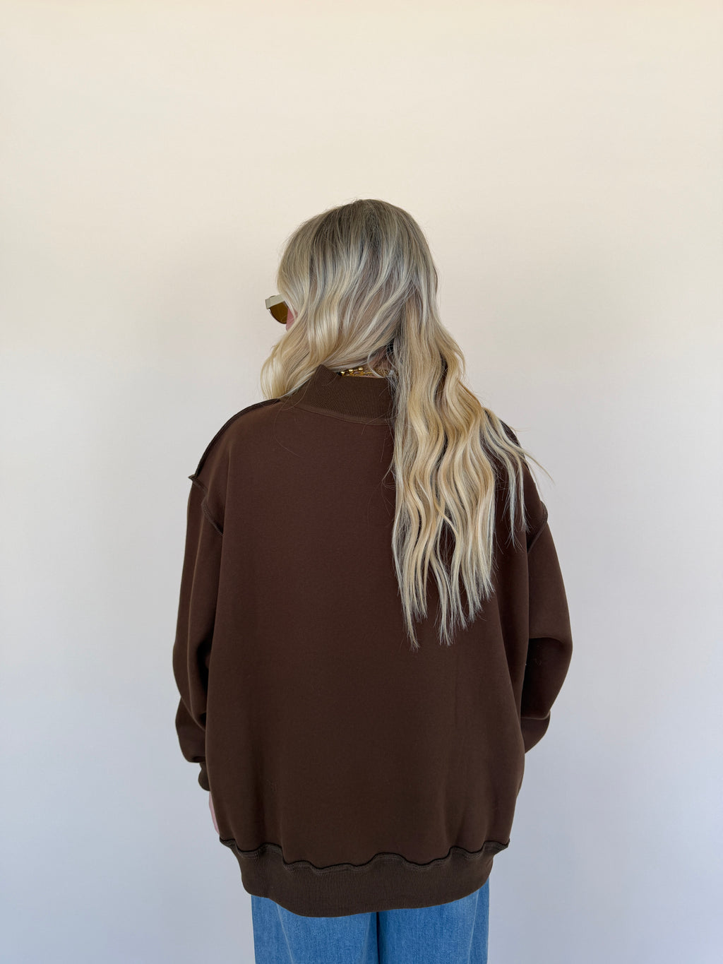 'Mallard' Embroidered Mock-Neck Sweatshirt