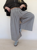 Gingham Wide Leg Pants