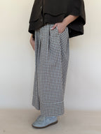 Gingham Wide Leg Pants