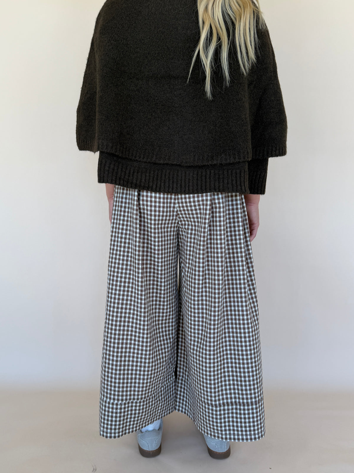 Gingham Wide Leg Pants