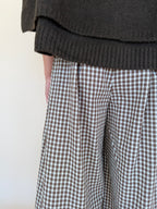 Gingham Wide Leg Pants
