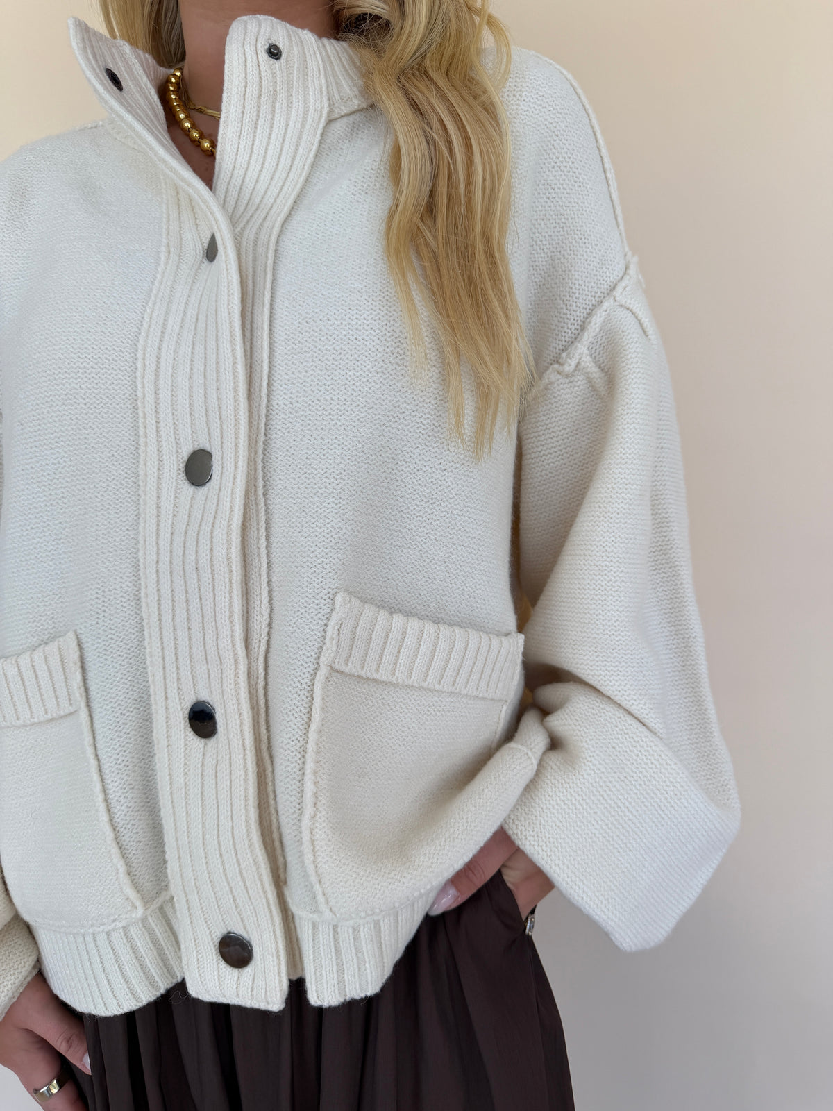 Balloon Sleeve Cardigan