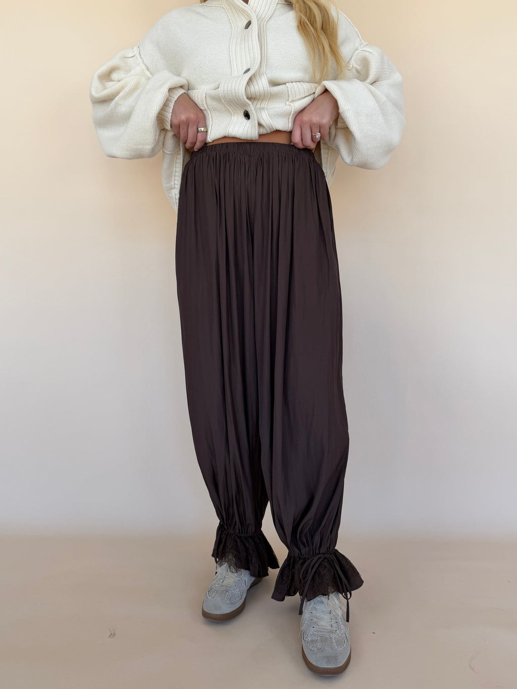 Lace Trim Pants