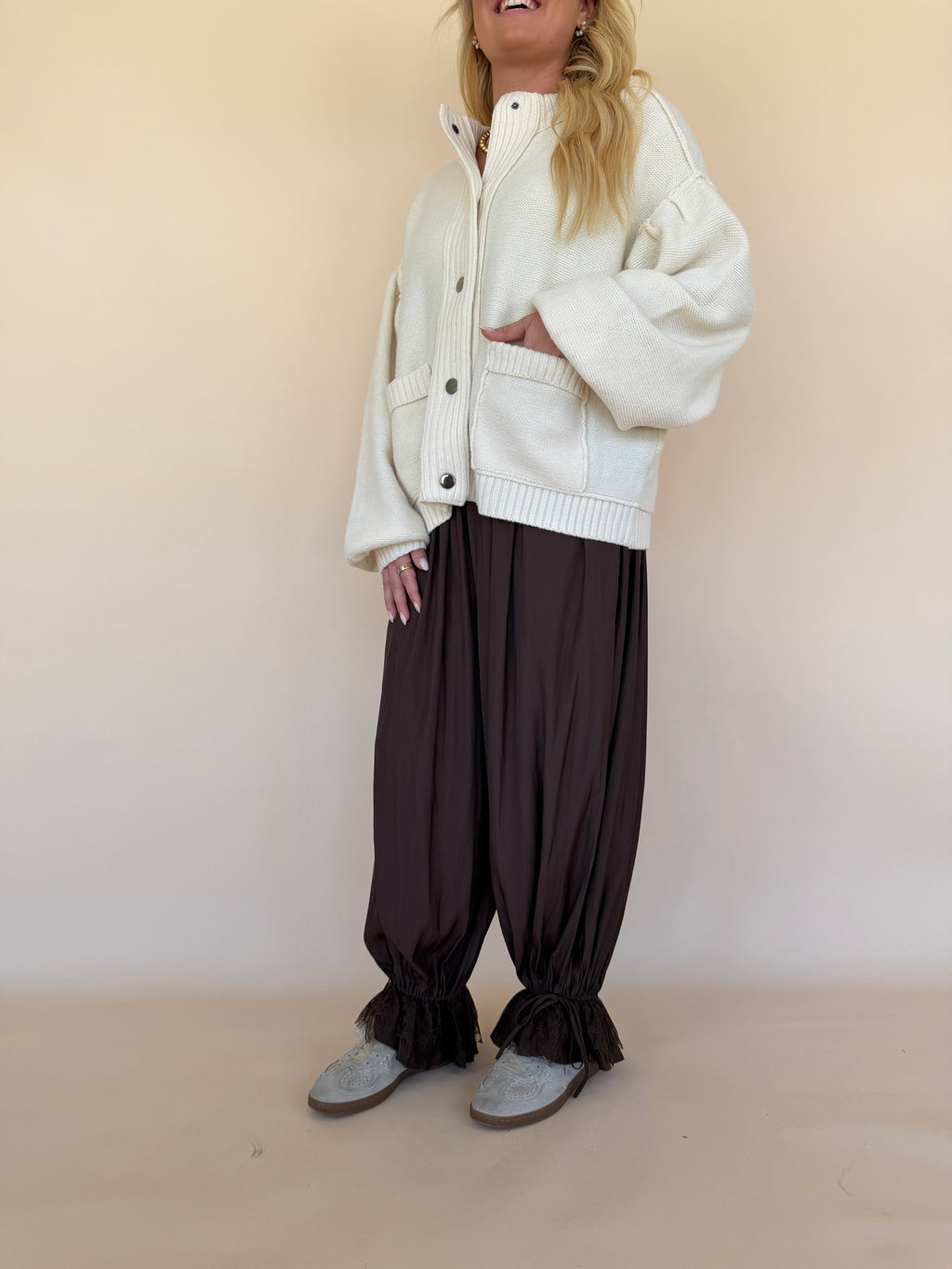 Lace Trim Pants