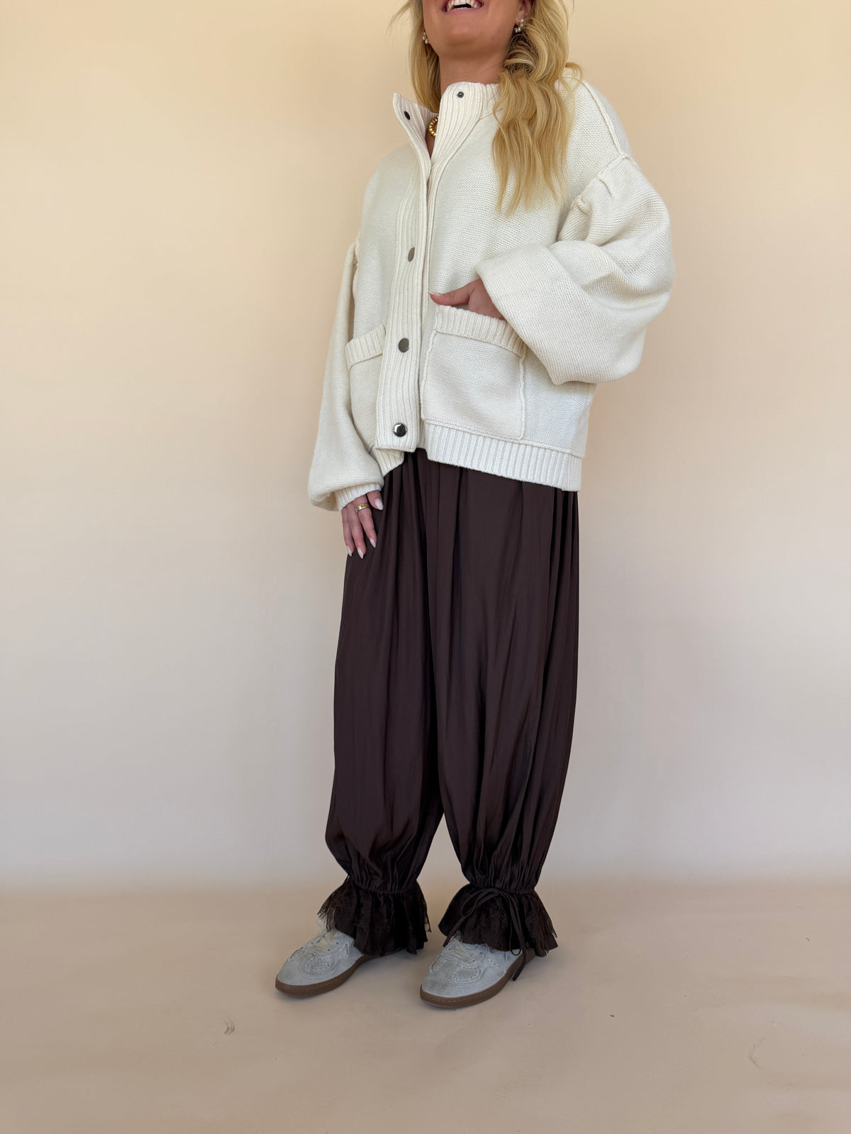 Lace Trim Pants