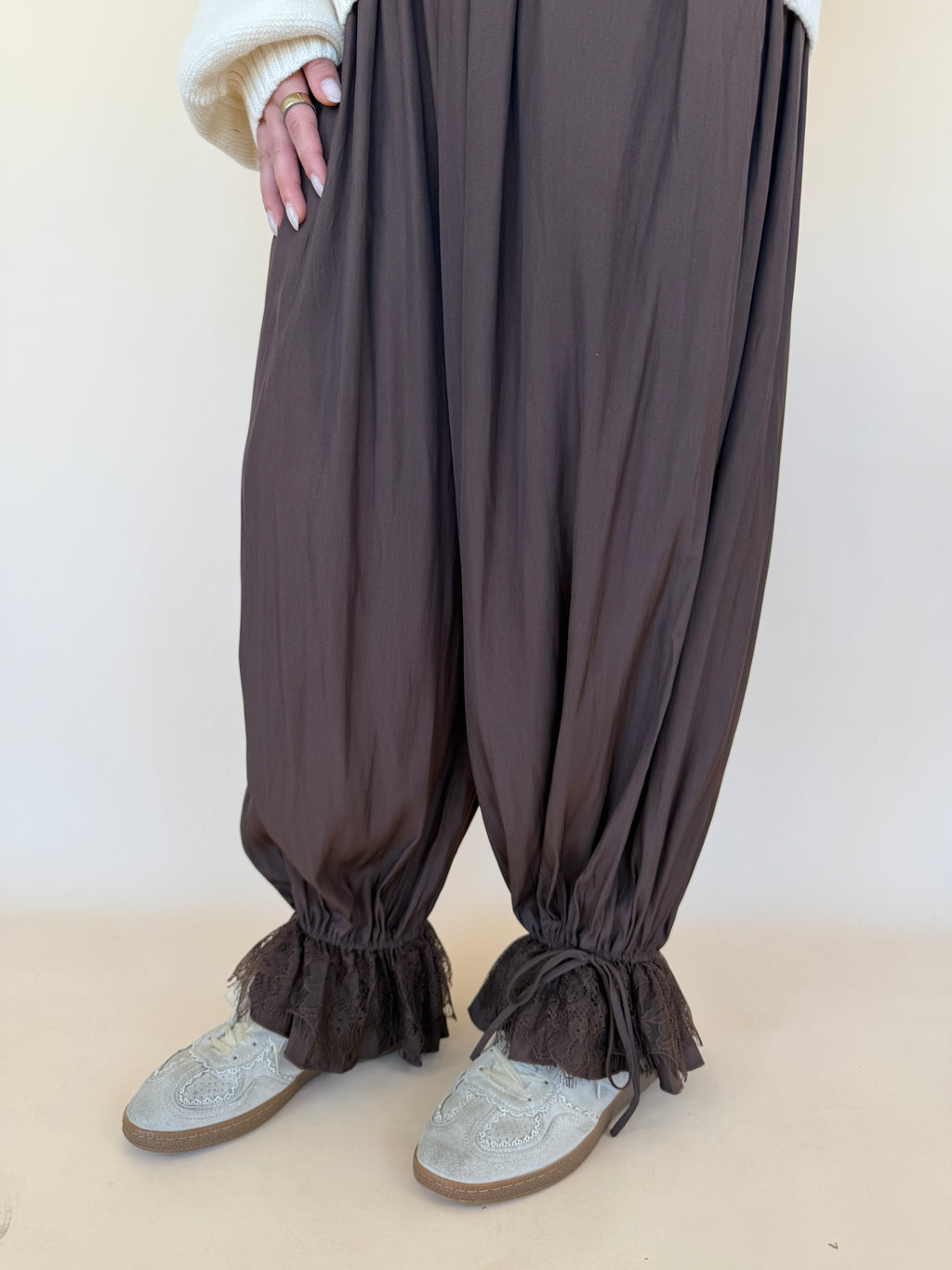 Lace Trim Pants