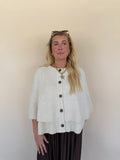 Button Cape Cardigan Sweater