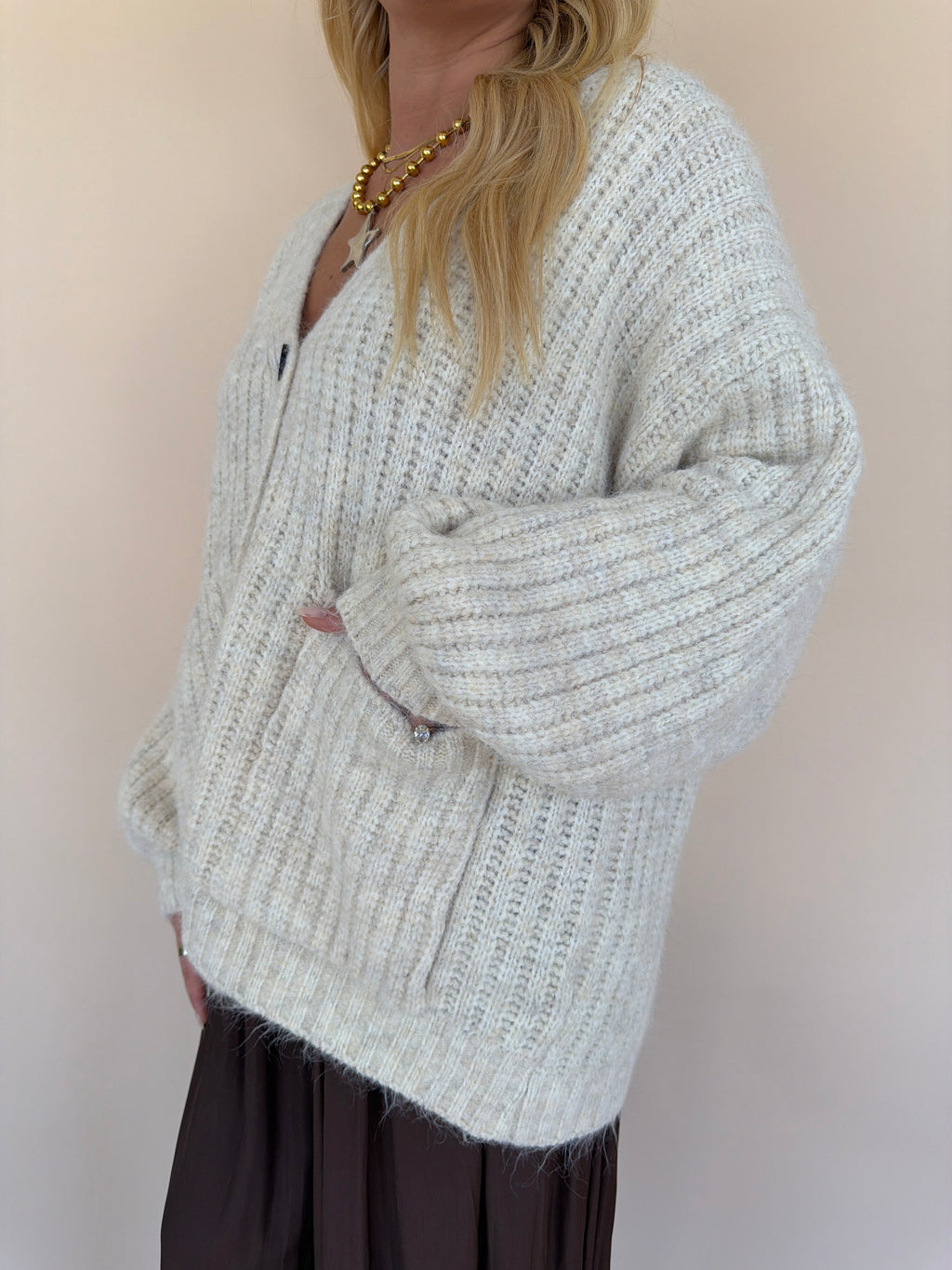Ribbed Knit Cardigan