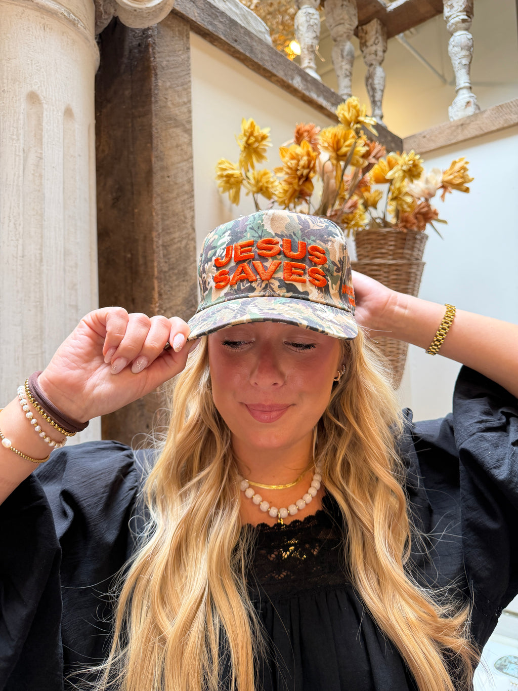 Jesus Saves Camo Hat