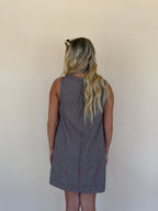 Mineral Washed Striped Mini Dress