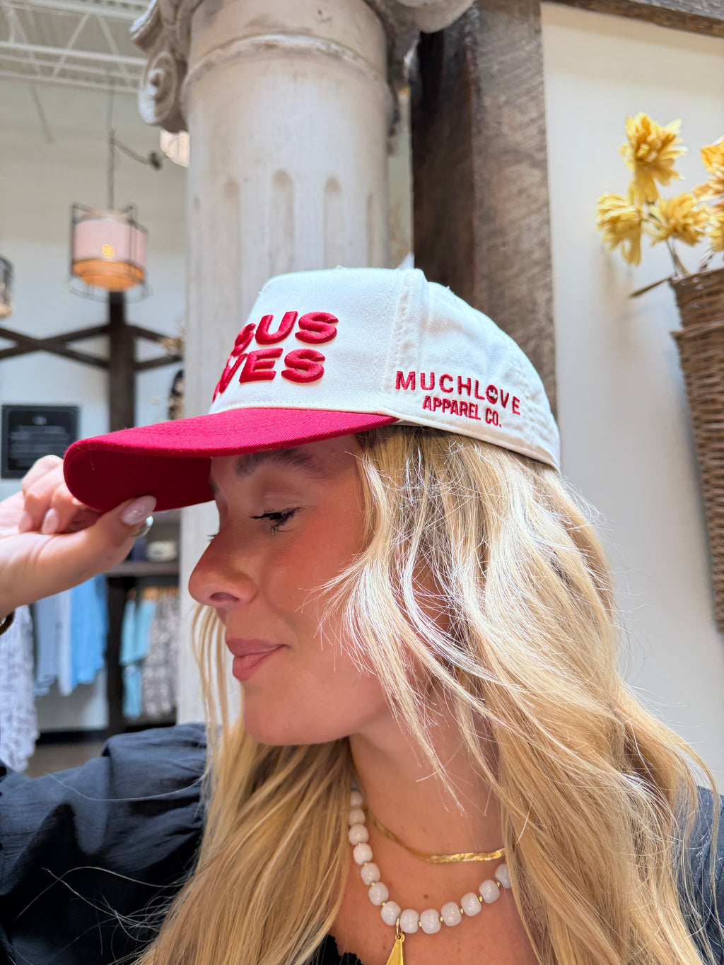 RED Jesus Saves Hat