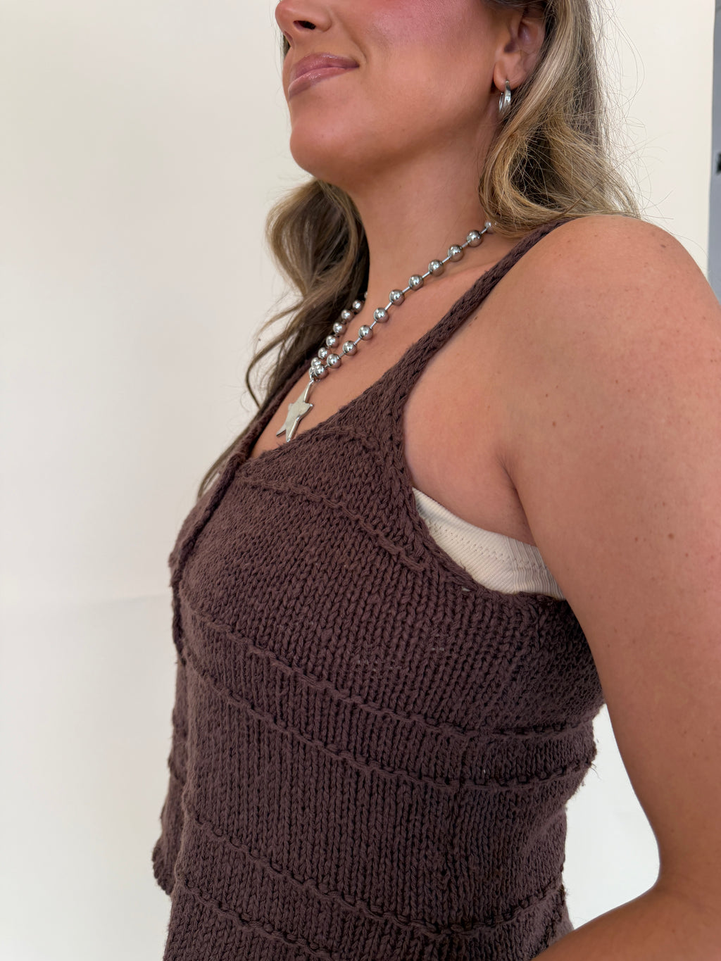 Crochet Button Front Tank