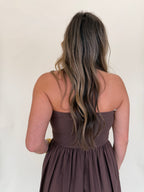 Strapless Flowy Midi Dress