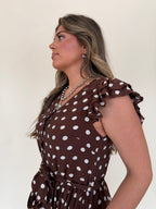 Tie Waist Polka Dot Mini Dress