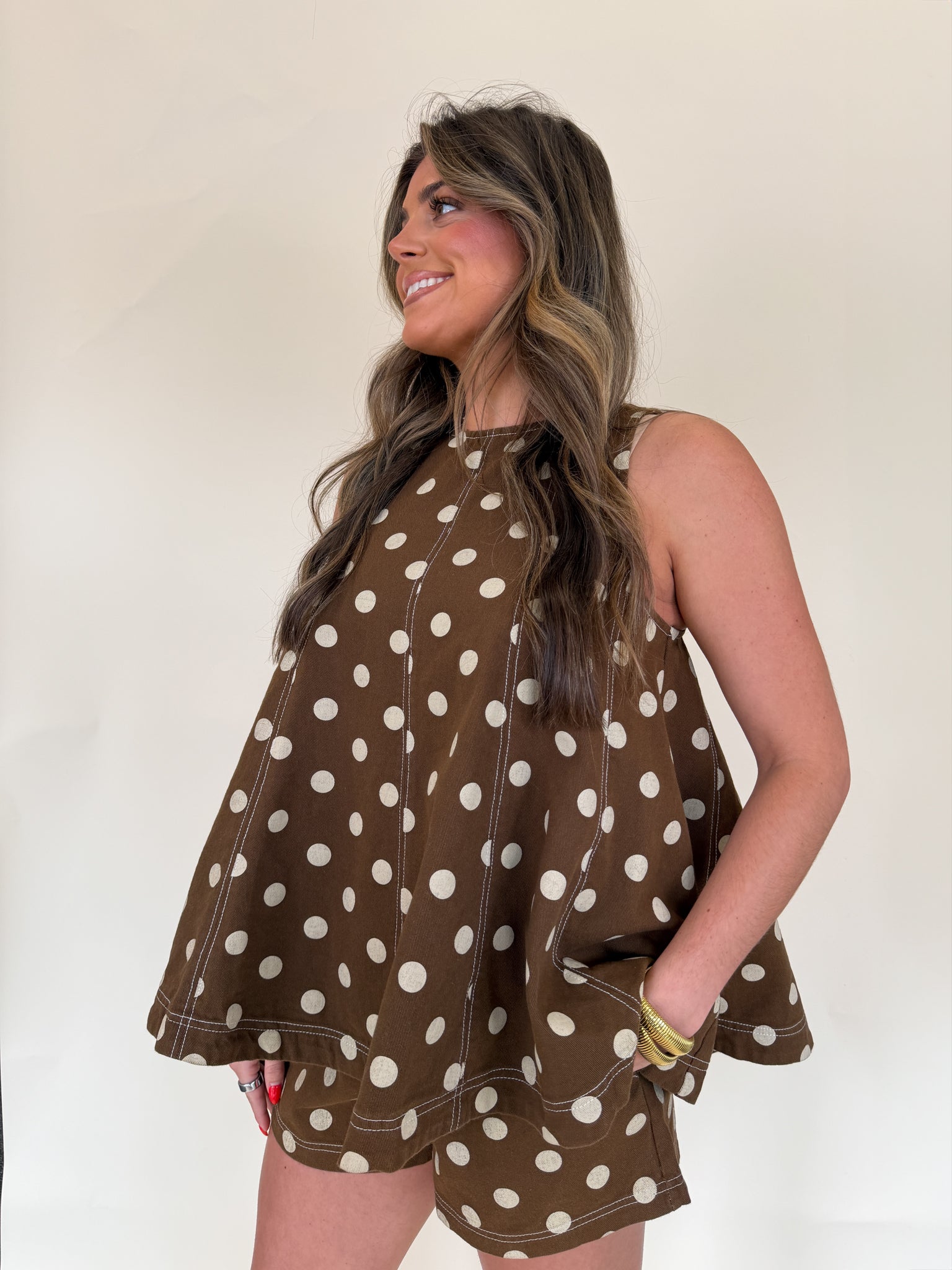 Polka Dot Swing Top