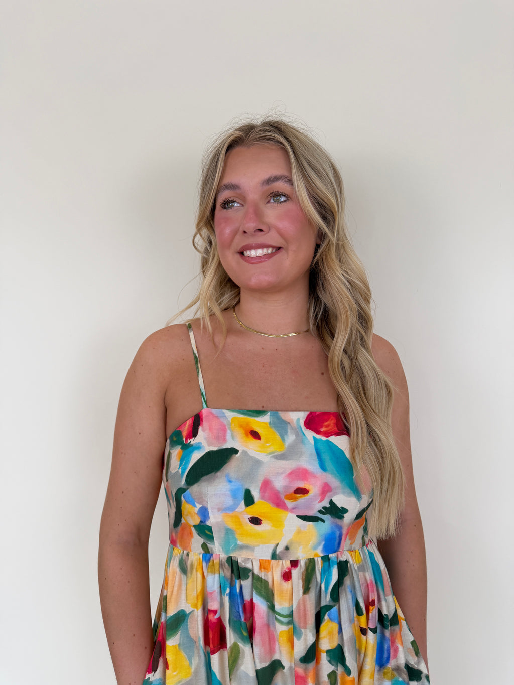 Watercolor Floral Maxi Dress