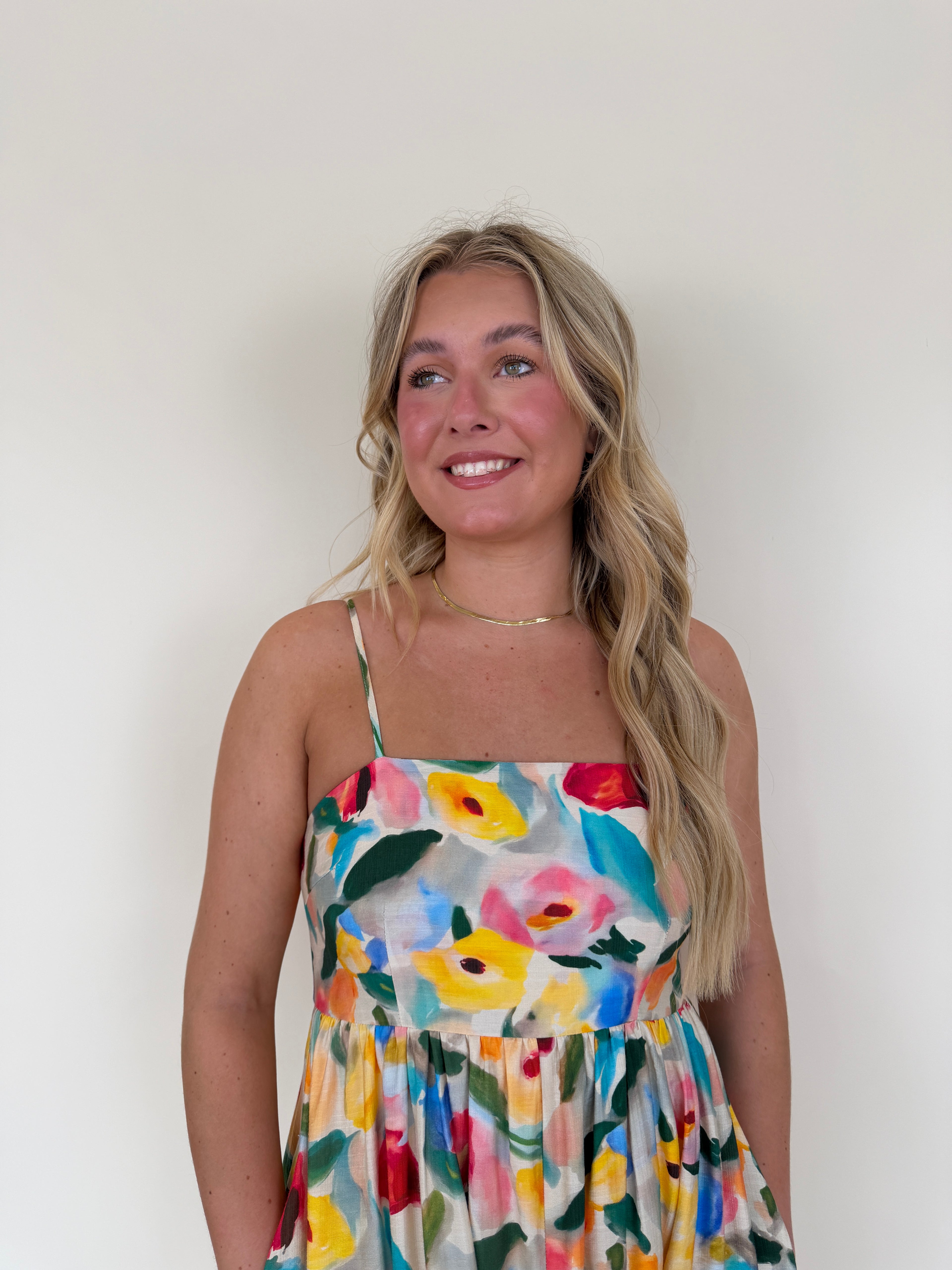 Watercolor Floral Maxi Dress