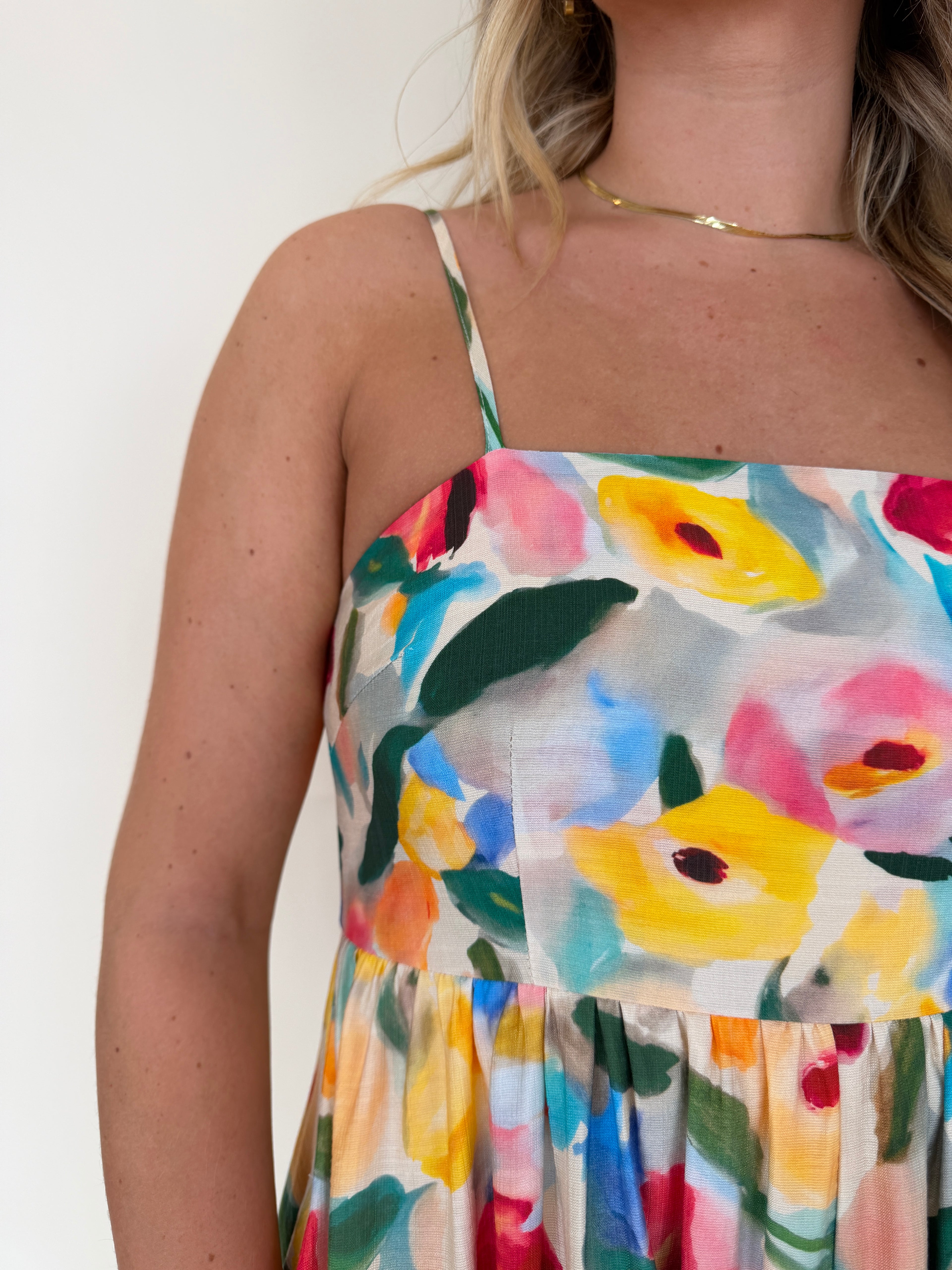Watercolor Floral Maxi Dress