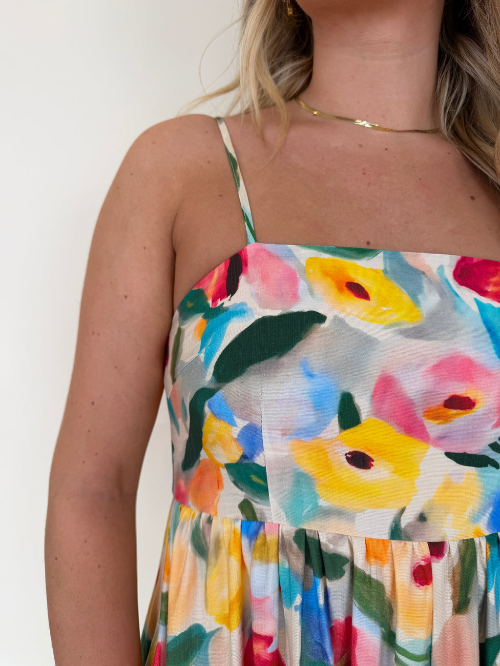 Watercolor Floral Maxi Dress