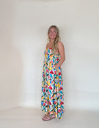 Watercolor Floral Maxi Dress