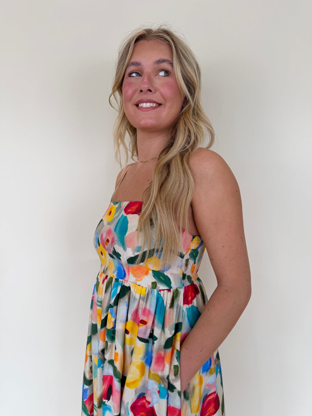 Watercolor Floral Maxi Dress