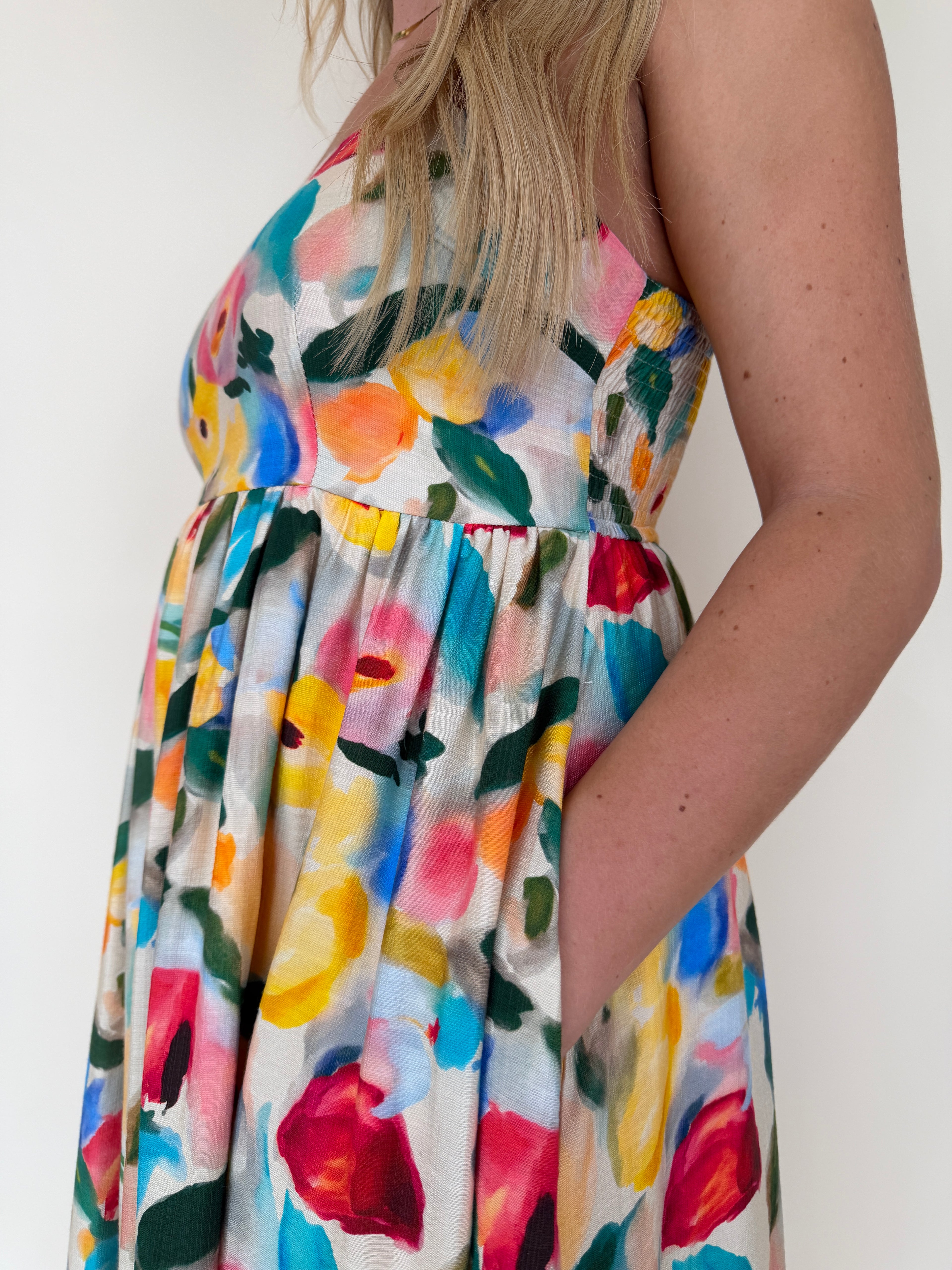 Watercolor Floral Maxi Dress