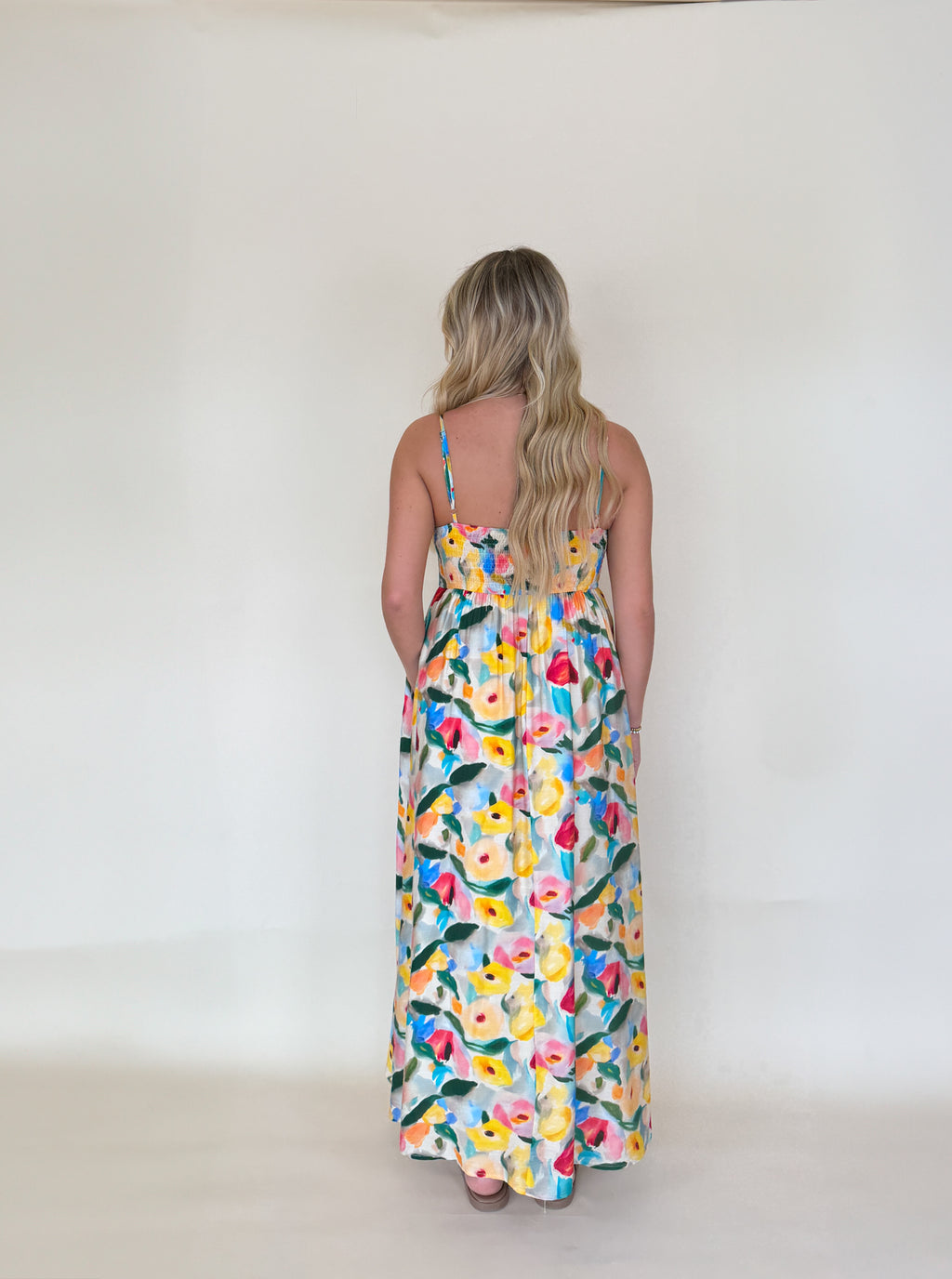 Watercolor Floral Maxi Dress