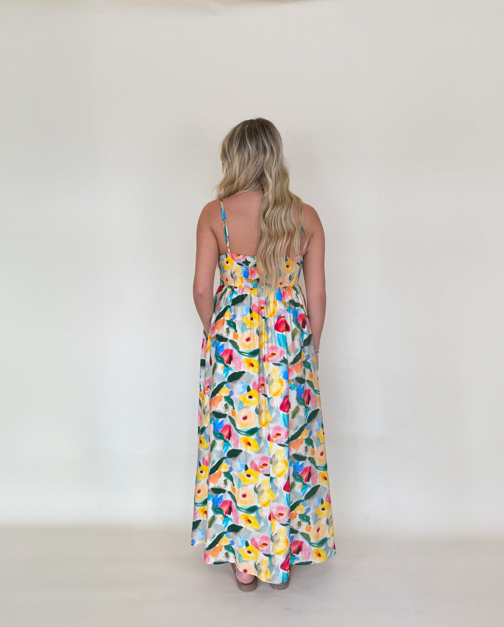 Watercolor Floral Maxi Dress