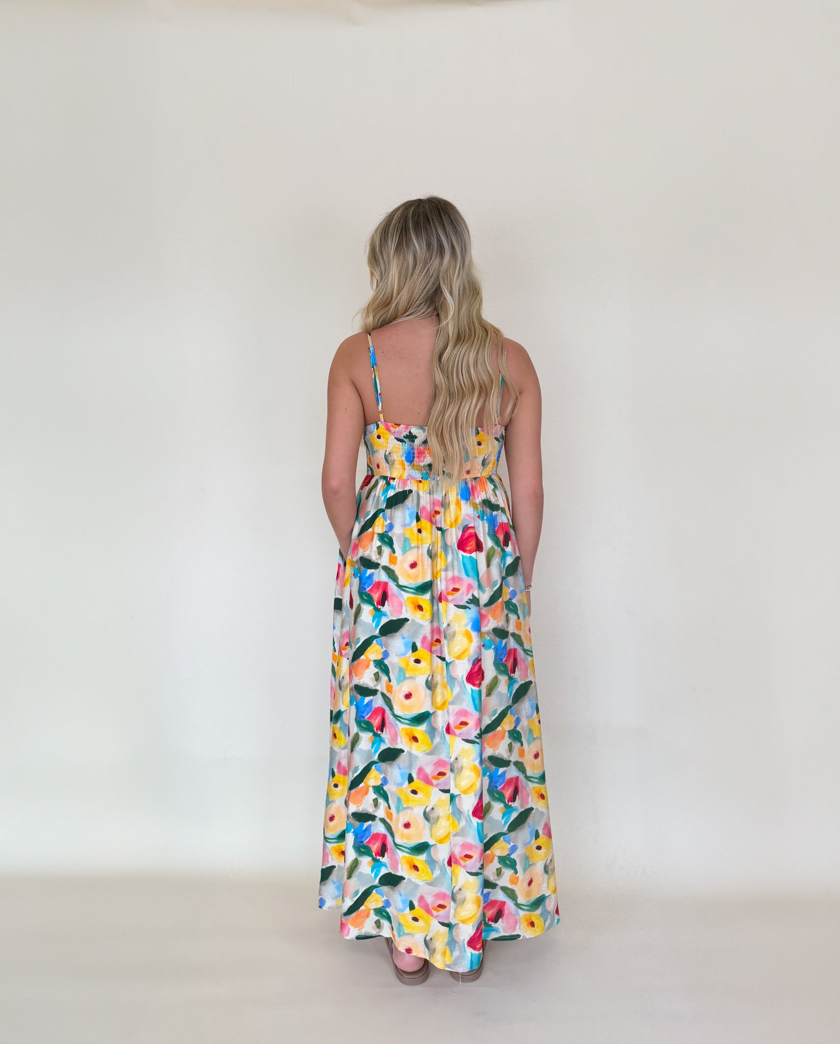 Watercolor Floral Maxi Dress