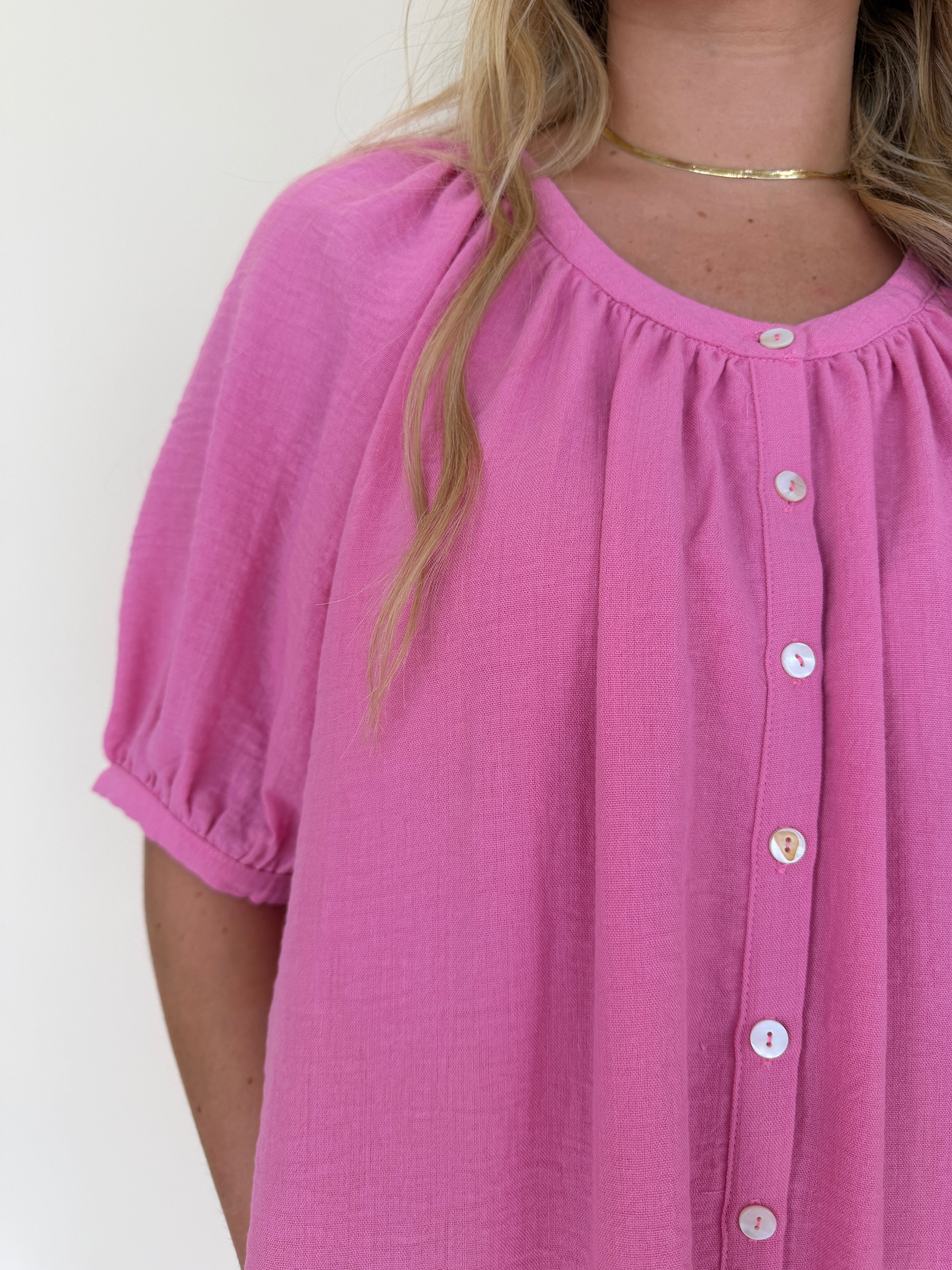 Puff Sleeve Midi Dress
