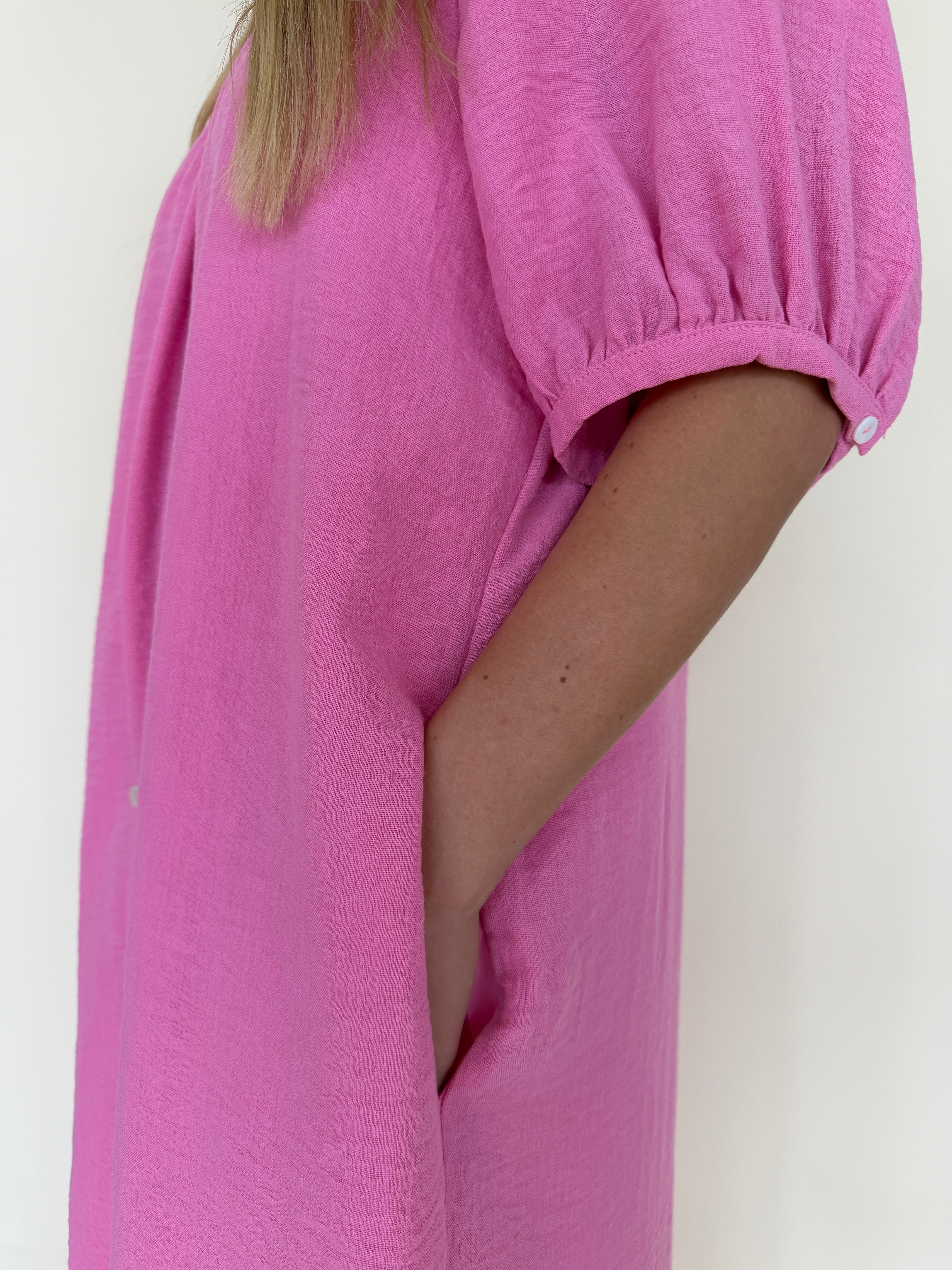 Puff Sleeve Midi Dress