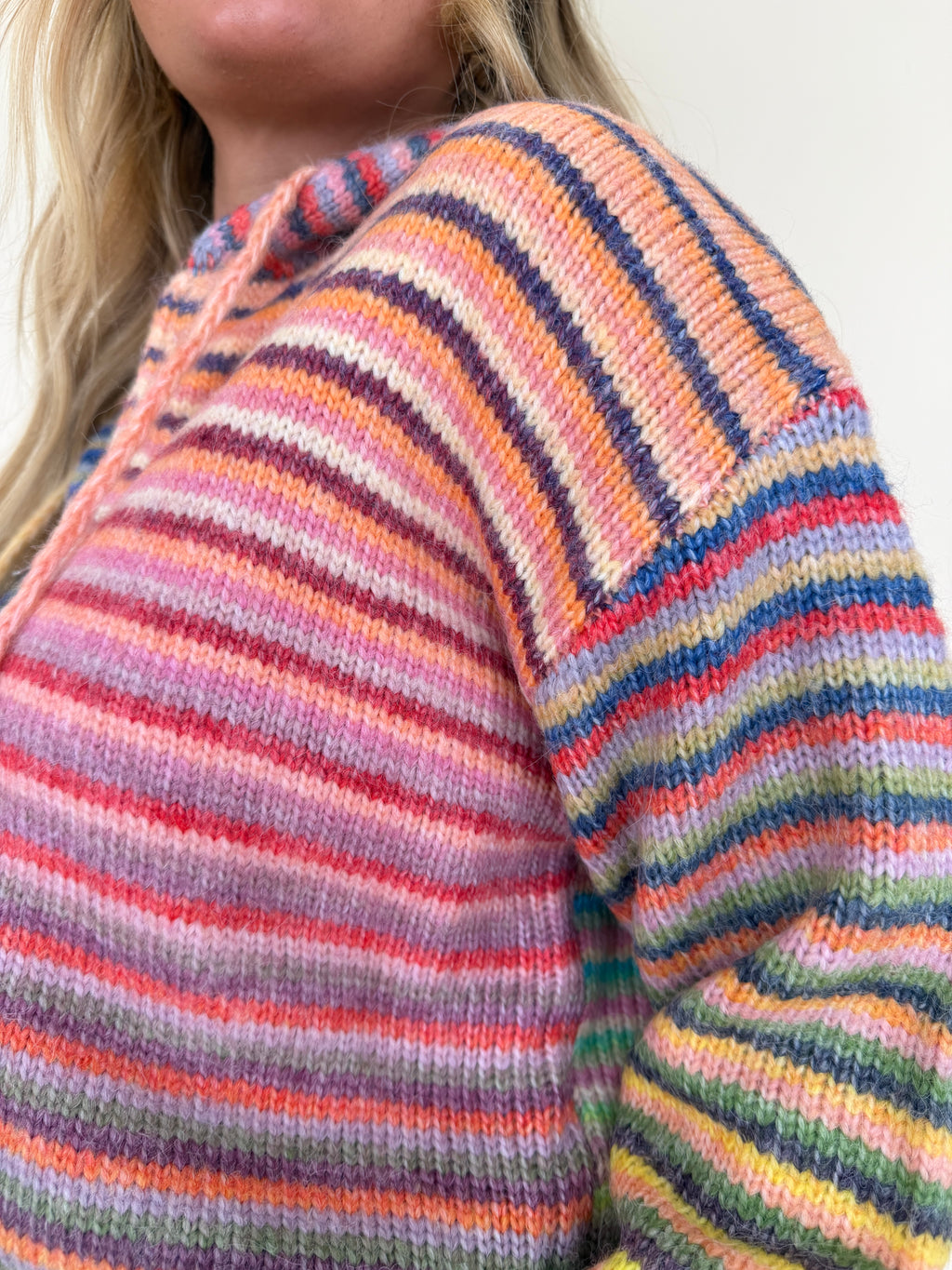 Stripe Zip Sweater Hoodie