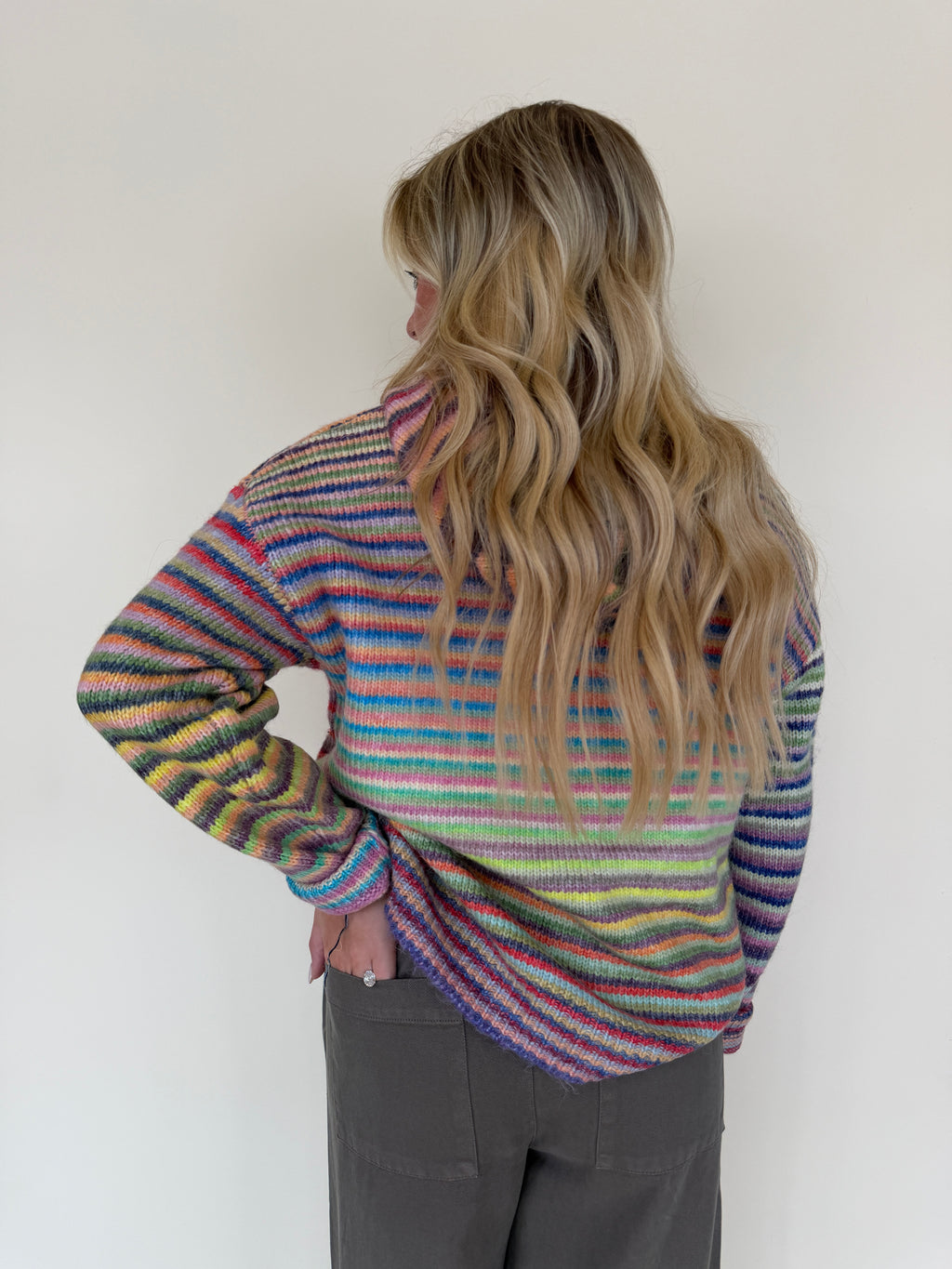Stripe Zip Sweater Hoodie