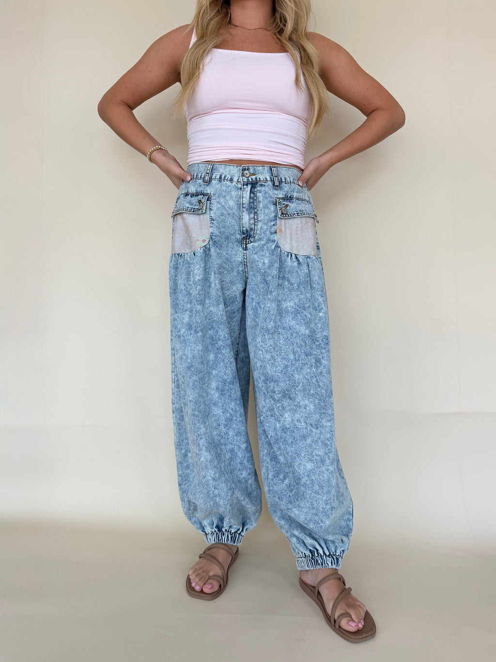 High Rise Floral Jogger Pants