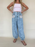 High Rise Floral Jogger Pants