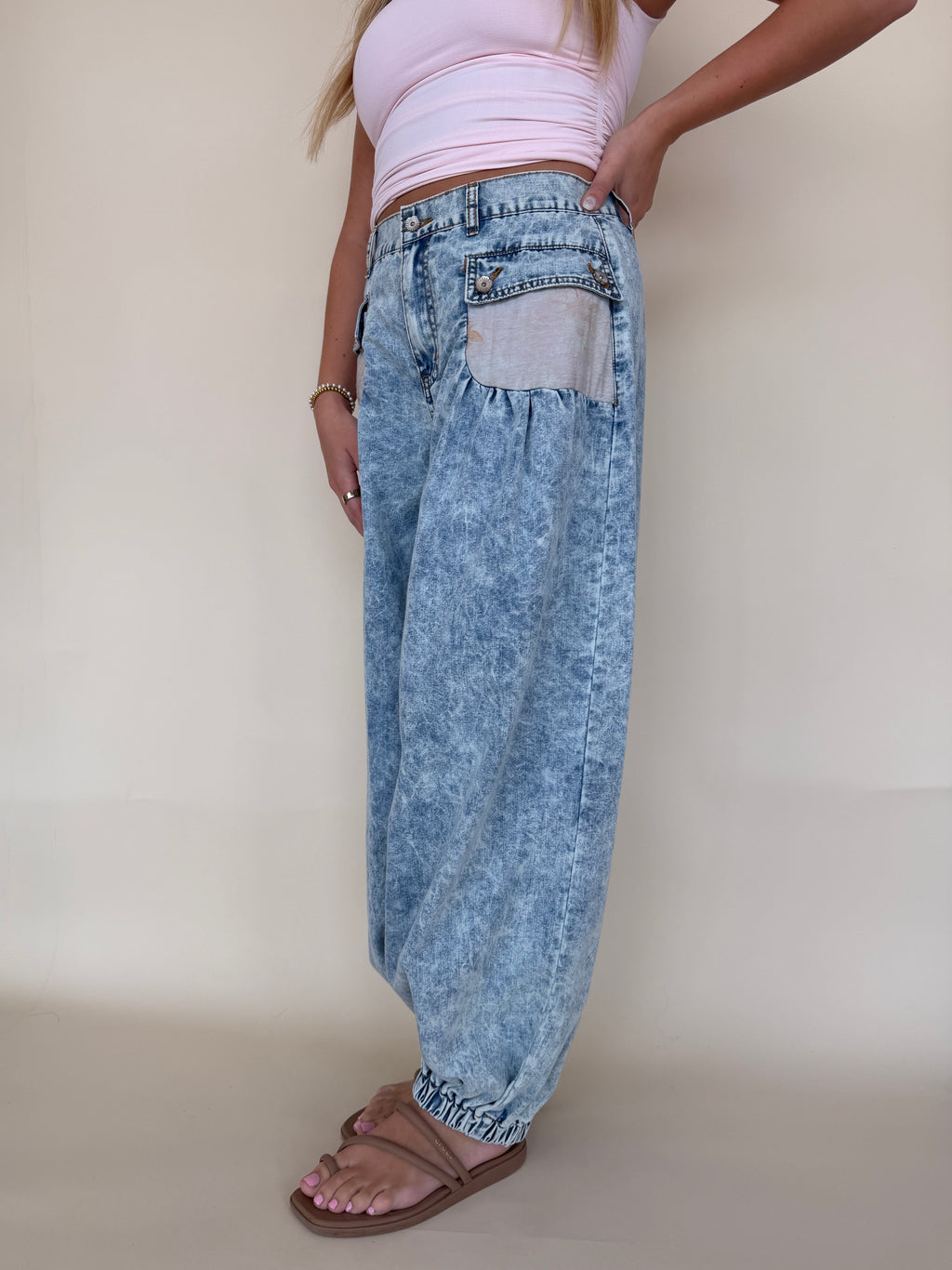 High Rise Floral Jogger Pants