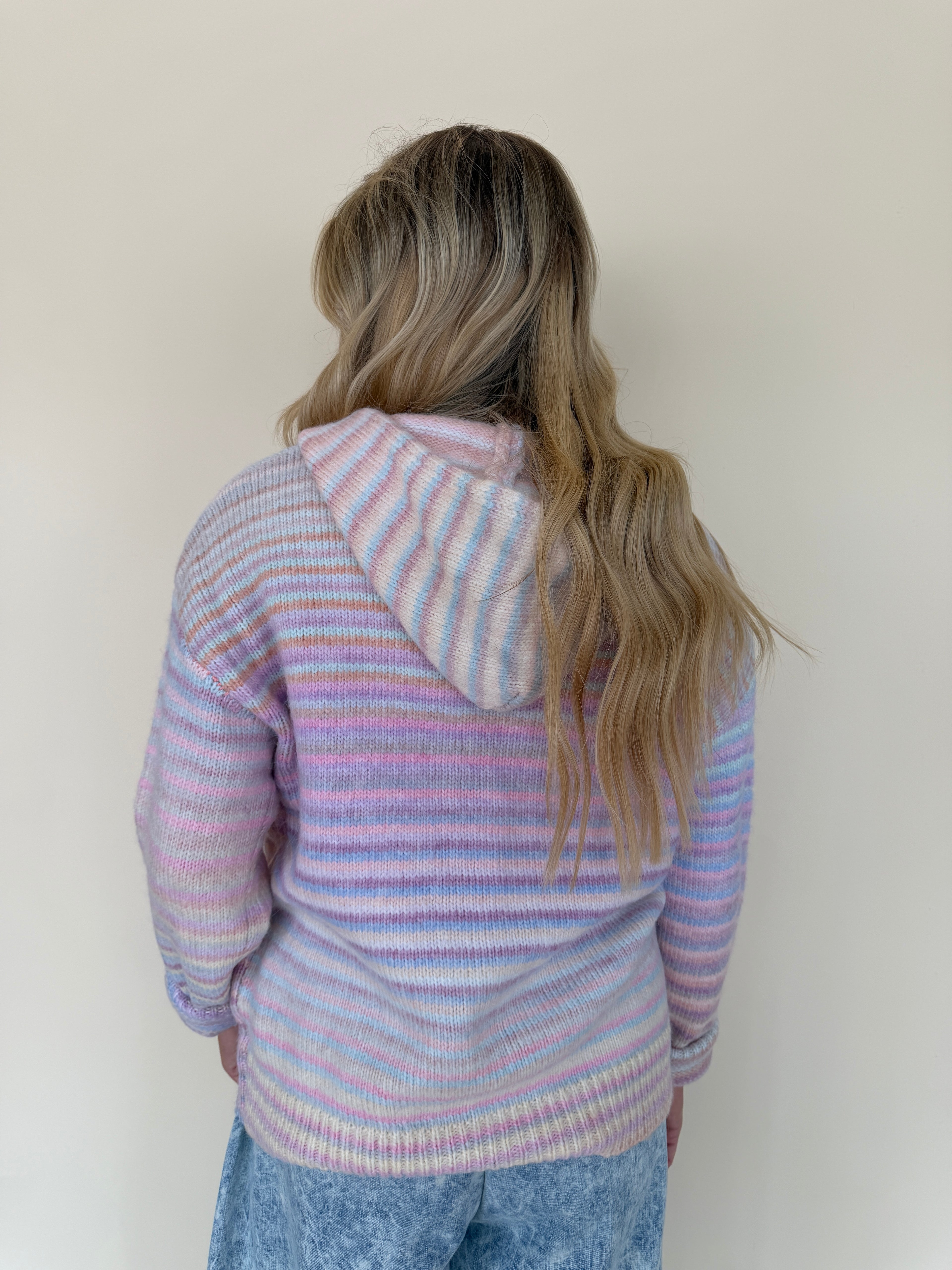 Stripe Zip Sweater Hoodie