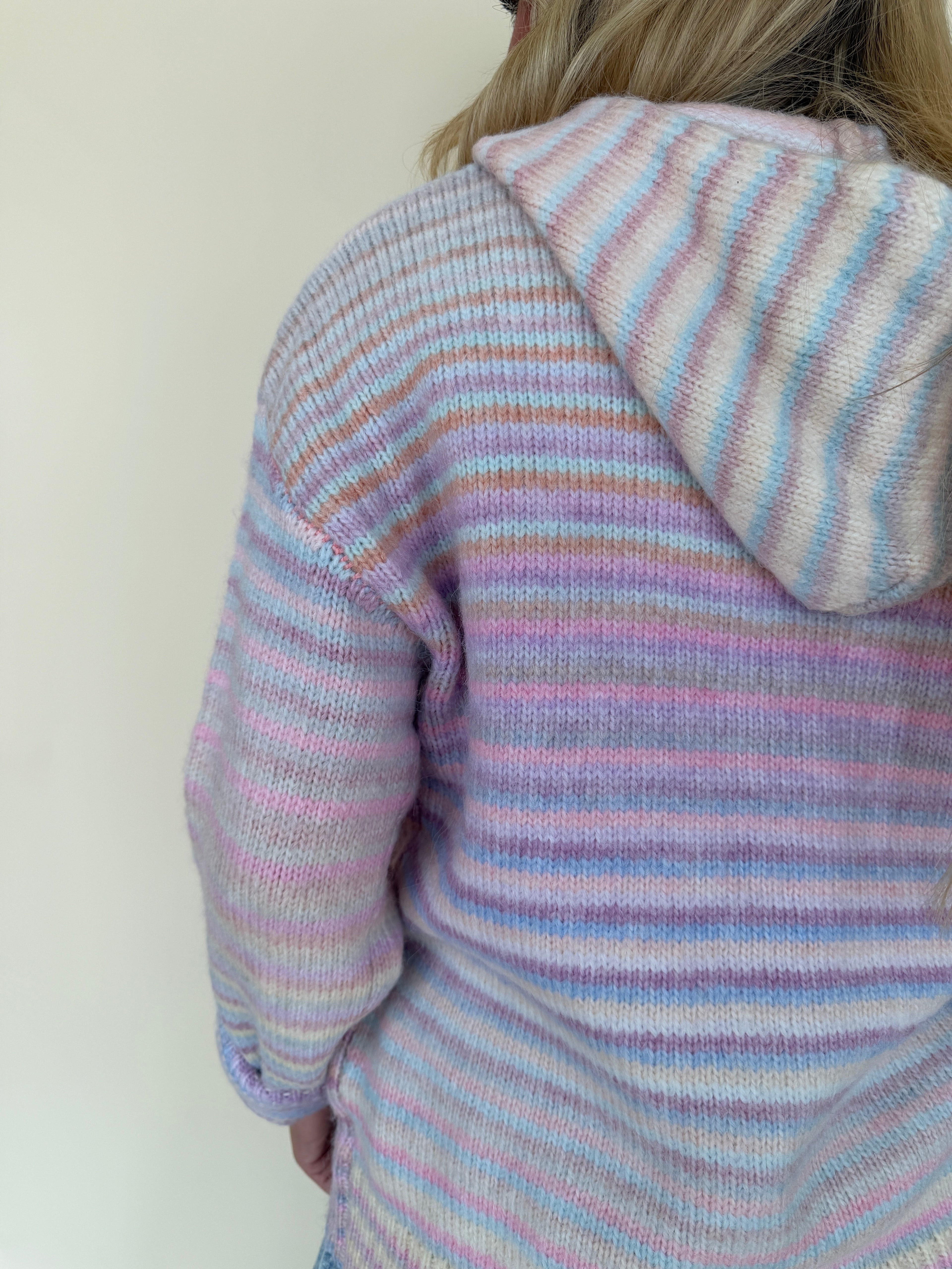 Stripe Zip Sweater Hoodie