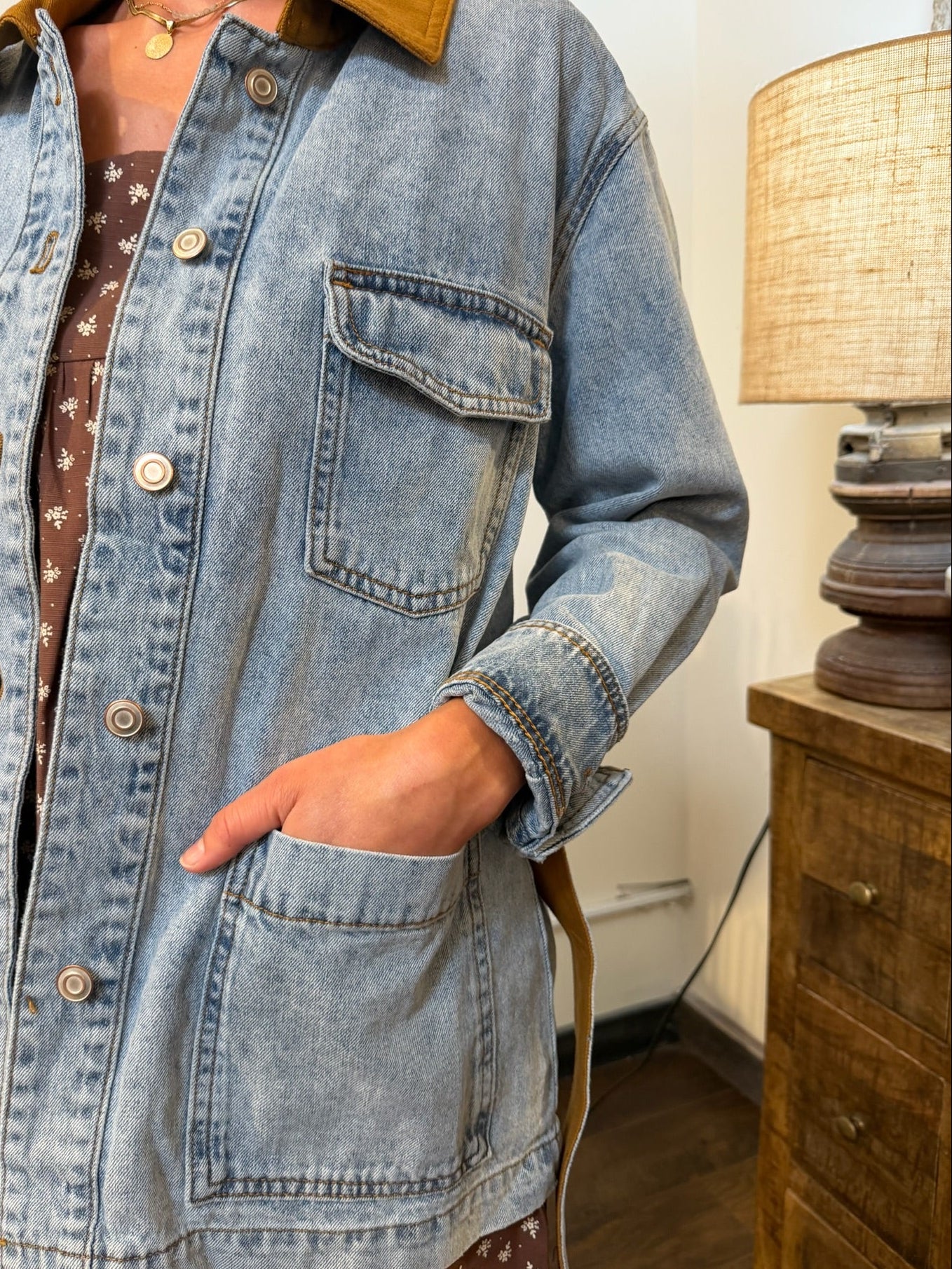 Front Pocket Collar Jacket