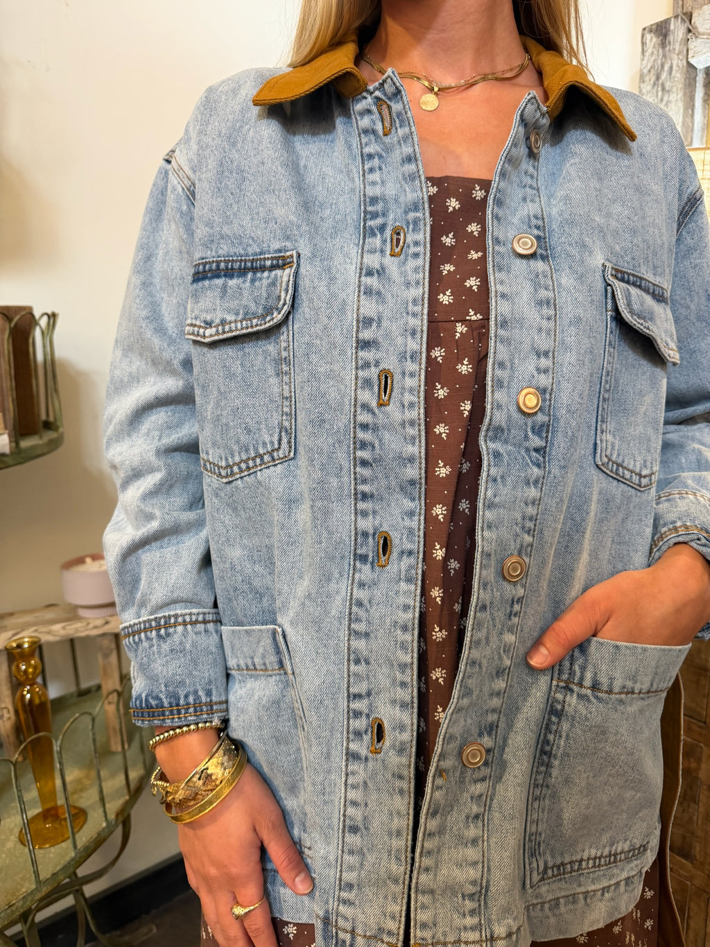 Front Pocket Collar Jacket