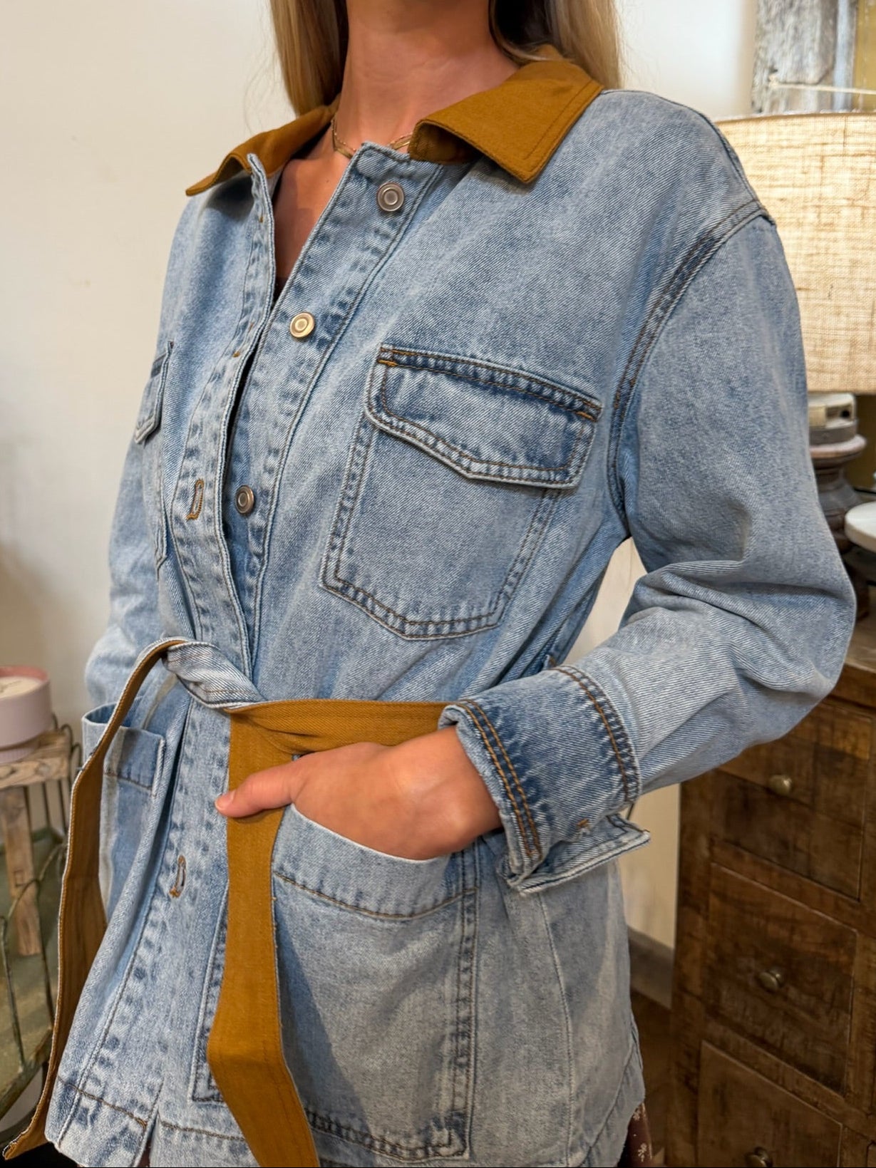 Front Pocket Collar Jacket